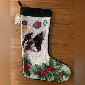 New Boston Terrier Needlepoint Stocking